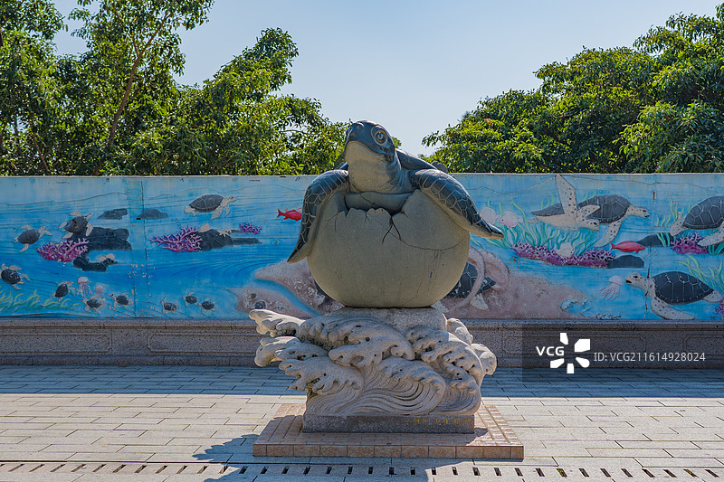 海龟岛海龟雕像图片素材