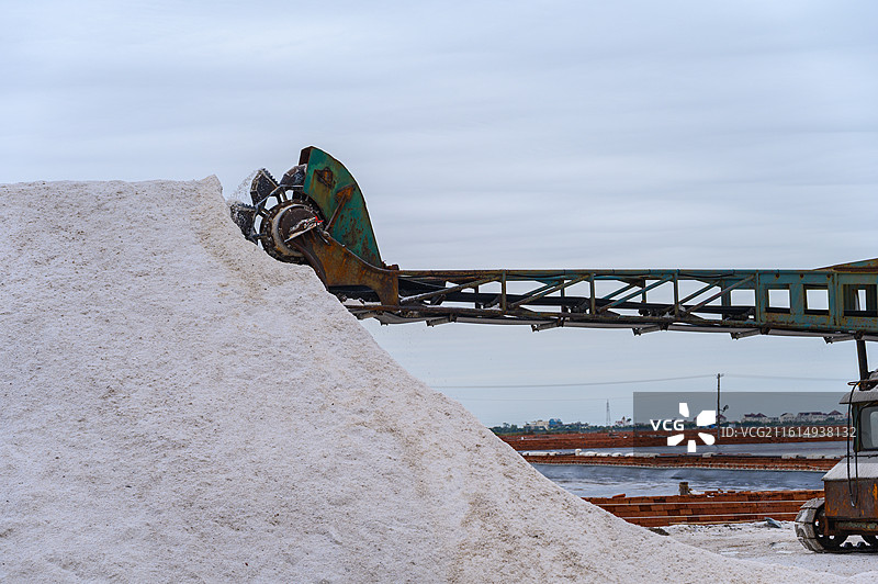 天津长芦塘沽盐场工业盐厂场景图片素材