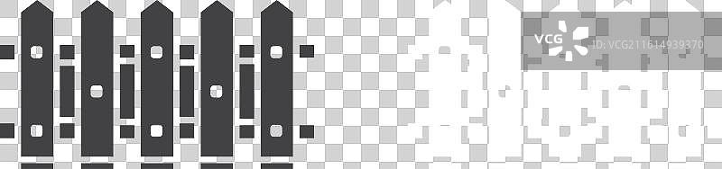 木板围栏图标细线集图片素材