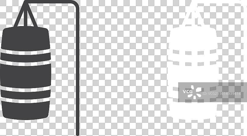 拳击沙袋图标细线集图片素材