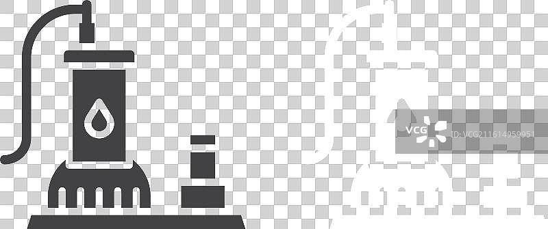 污水泵图标细线集图片素材