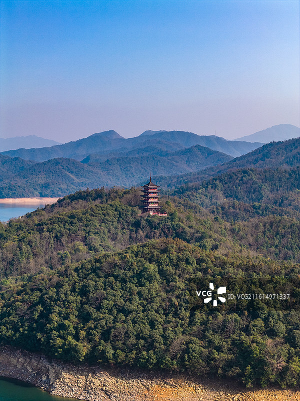 航拍湖南株洲市攸县酒仙湖景区图片素材