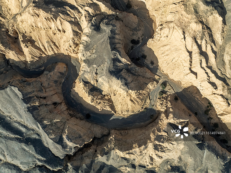 青海大大柴旦德令哈地下雅丹地貌，大柴旦峡谷地貌图片素材