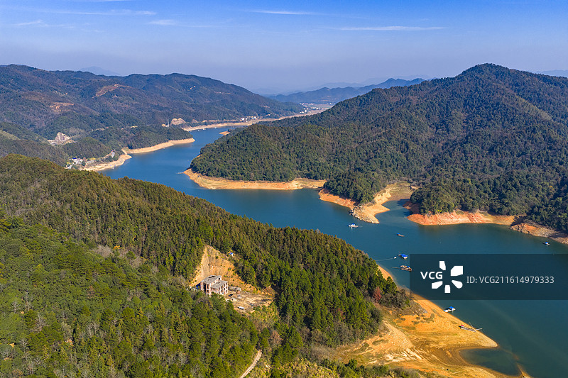 航拍湖南株洲市攸县酒仙湖景区图片素材