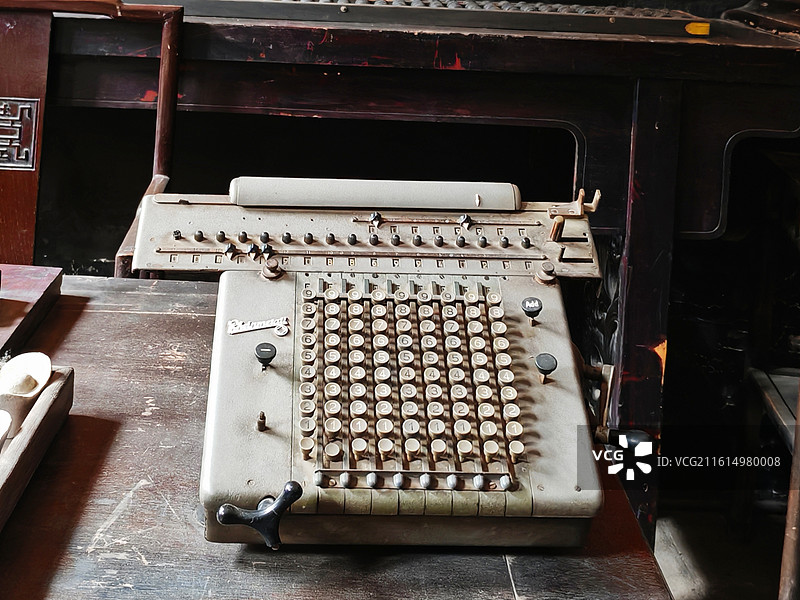 莱茵金属手摇计算机 昭馀古城 渠家大院 山西省晋商文化博物馆 山西省晋中市祁县图片素材