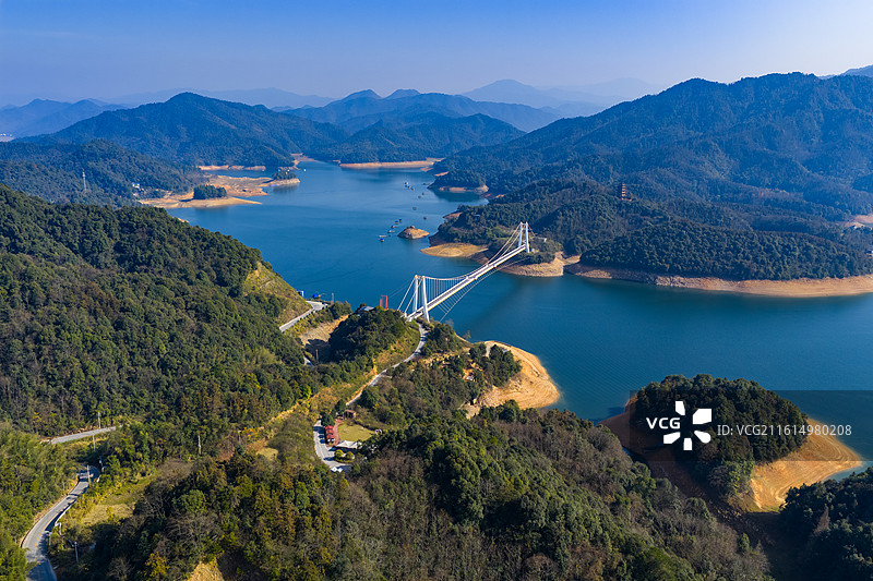 航拍湖南株洲市攸县酒仙湖景区图片素材