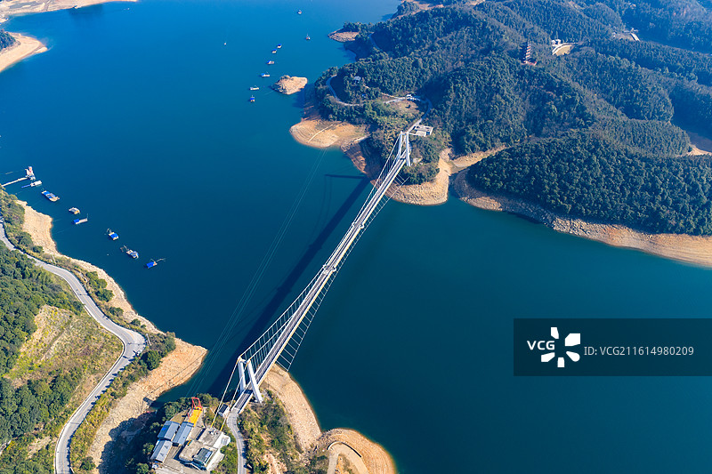 航拍湖南株洲市攸县酒仙湖景区图片素材