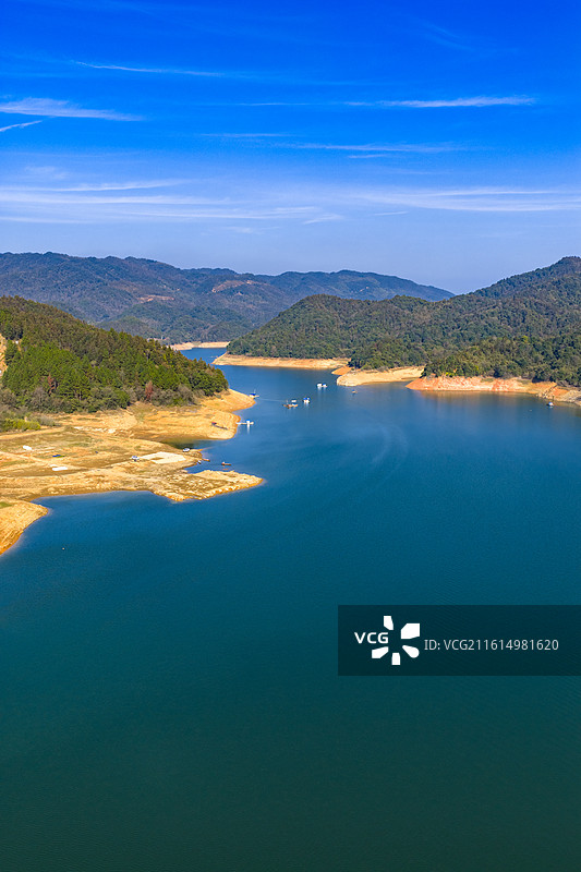 航拍湖南株洲市攸县酒仙湖景区图片素材