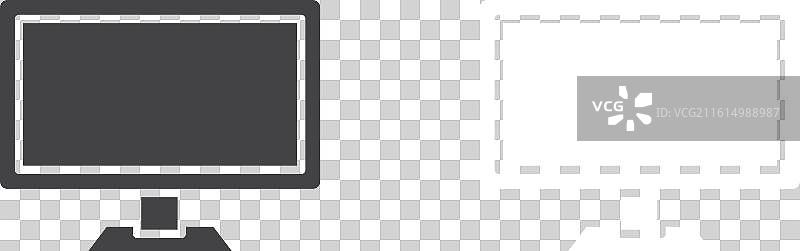 屏幕图标细线集图片素材