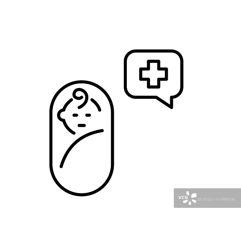 包裹中的婴儿正在接受按摩和交叉式伸展图片素材