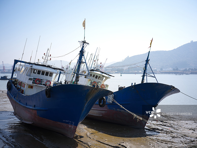 福建省漳州市海门岛渔船图片素材