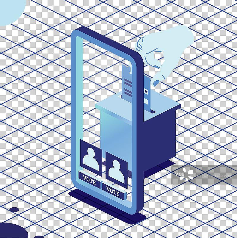 等距在线投票和选举概念图片素材