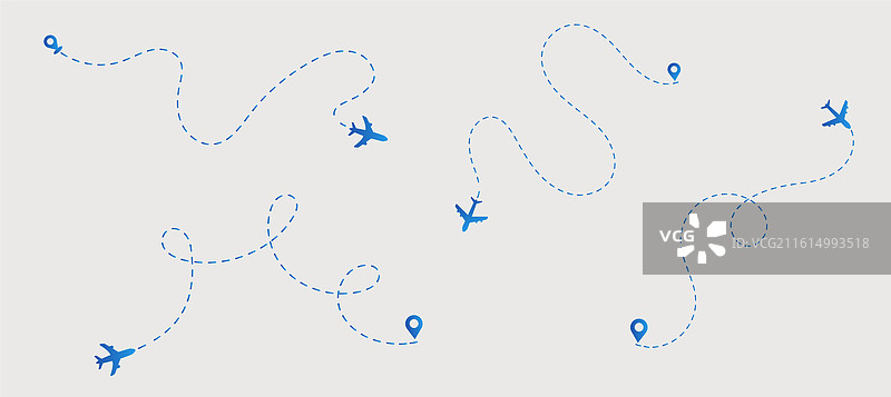 飞机航线图标图片素材