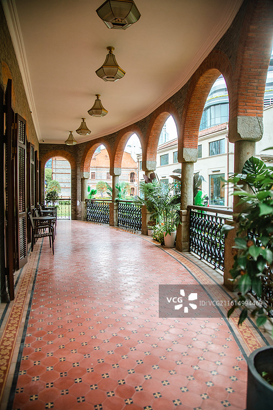 上海虹口区巴金图书馆，扆虹园旧址图片素材