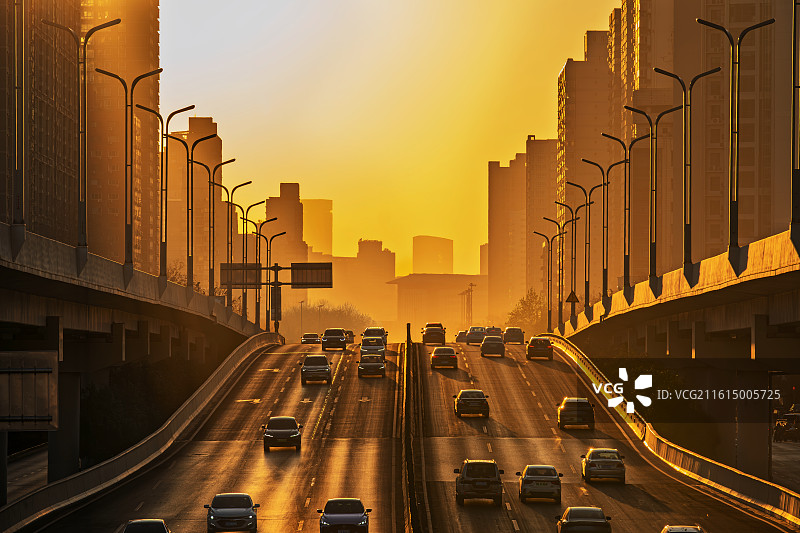 千年古都的夕阳时刻图片素材