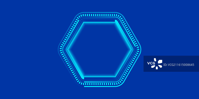 六边形科技边框图片素材