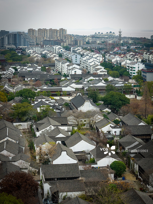 浙江嘉兴海宁盐官古镇风光图片素材