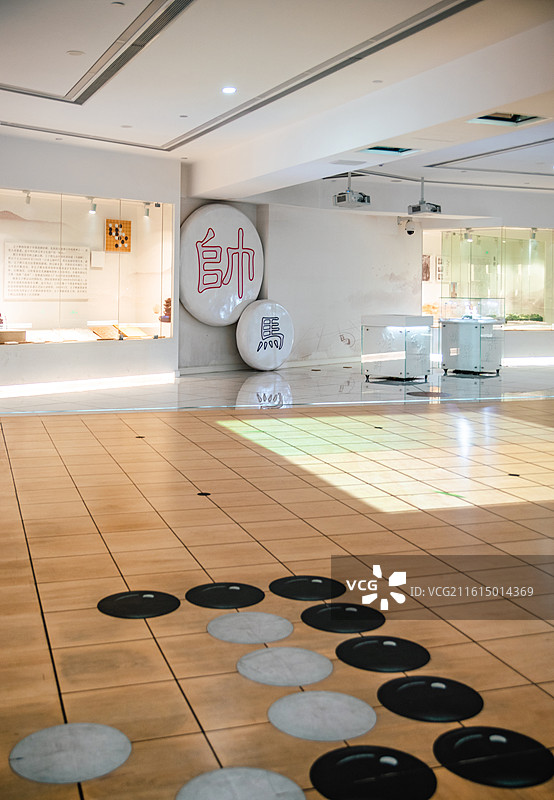 上海棋牌文化博物馆室内展厅空间图片素材