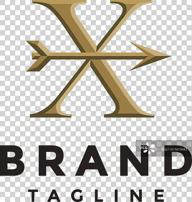 字母 X 标志中间的箭头图片素材