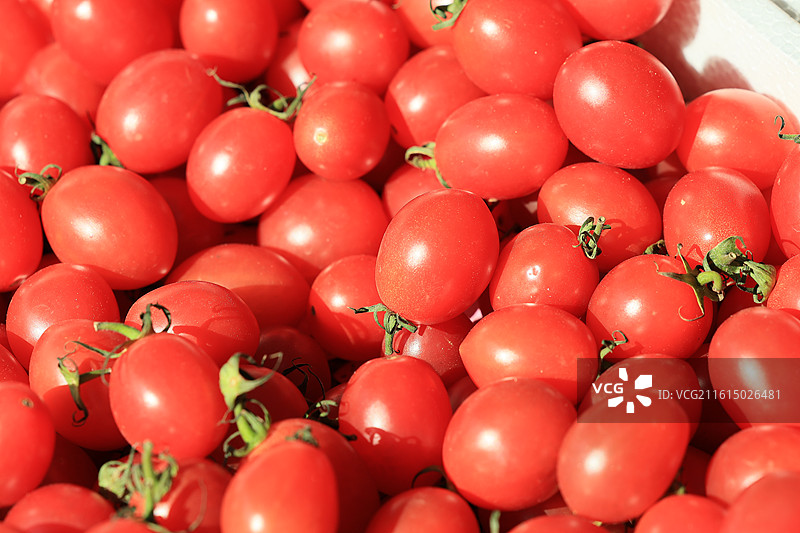 上海水果市场草莓桔子水果店特写图片素材