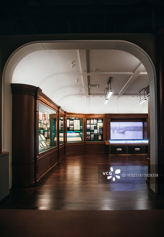 上海市浦东新区档案馆新馆室内展览空间图片素材