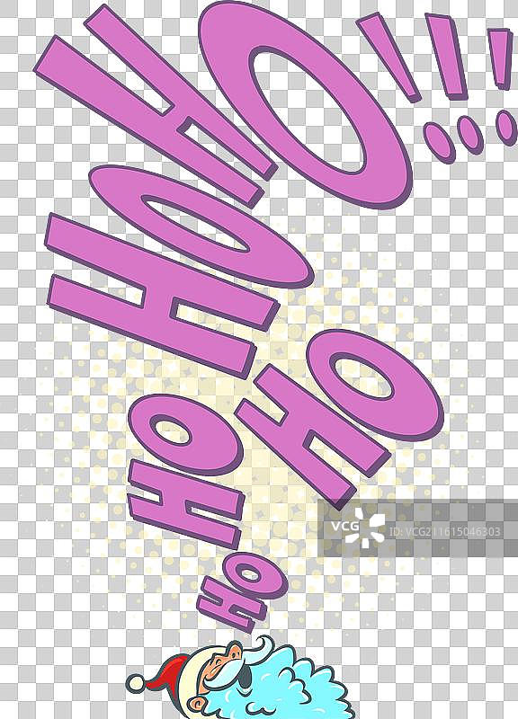 圣诞老人笑着说“即将到来”图片素材