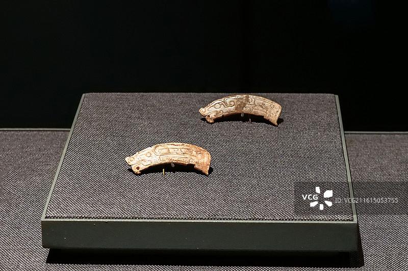 玉龙饰 西周 陕西长安张家坡西周墓地 中国考古博物馆（中国历史研究院）宅兹中国展厅图片素材