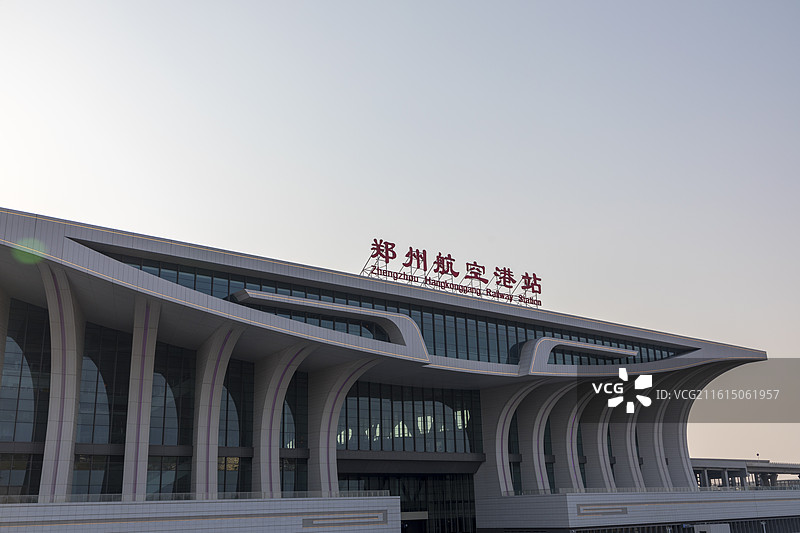 郑州航空港站，高铁站图片素材