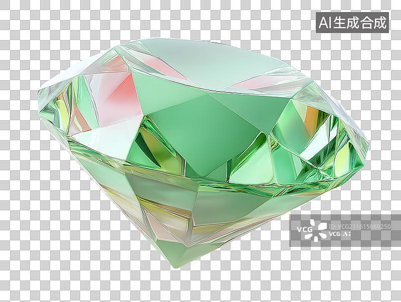 【AI数字艺术】一颗卡通绿宝石图片素材