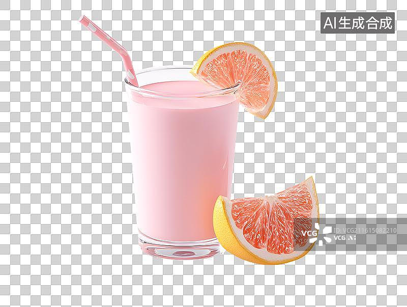 【AI数字艺术】一杯西柚果汁图片素材