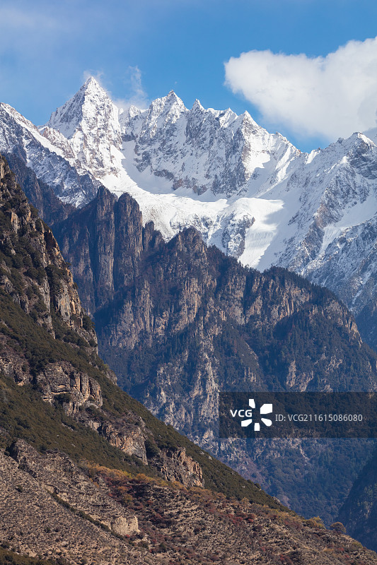 西藏嘉黎县尼屋乡的雪山图片素材