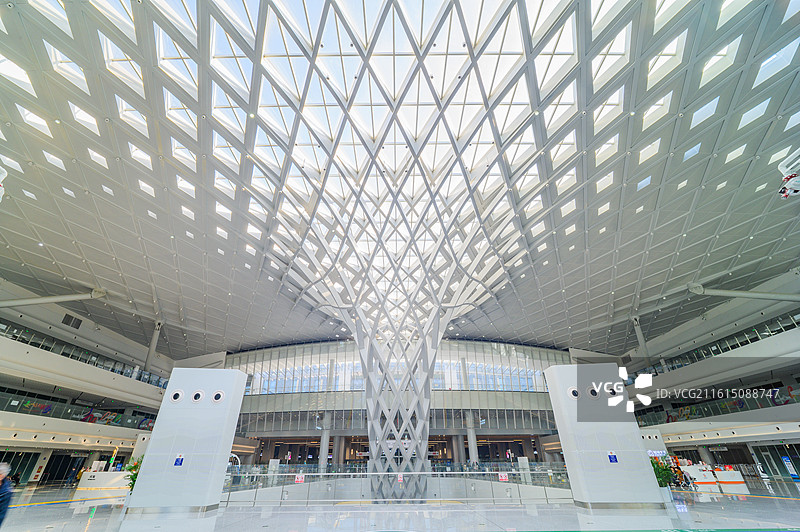 北京朝阳站交通枢纽车站内景图片素材