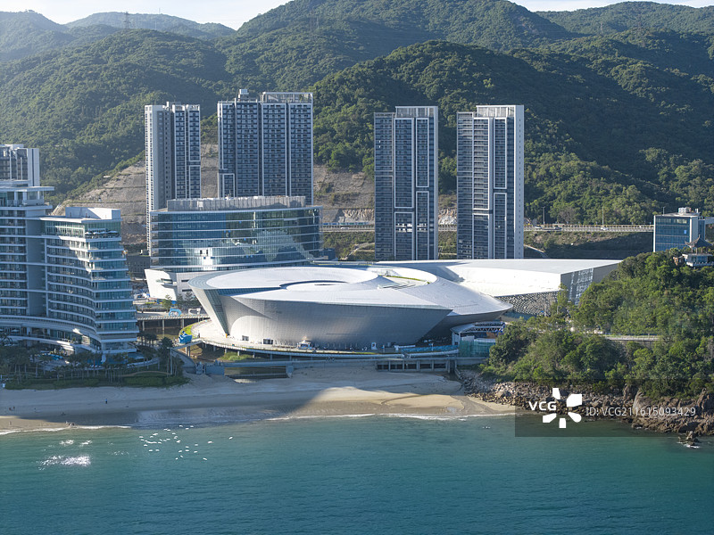 深圳小梅沙美高梅酒店及海洋世界海洋馆航拍图片素材