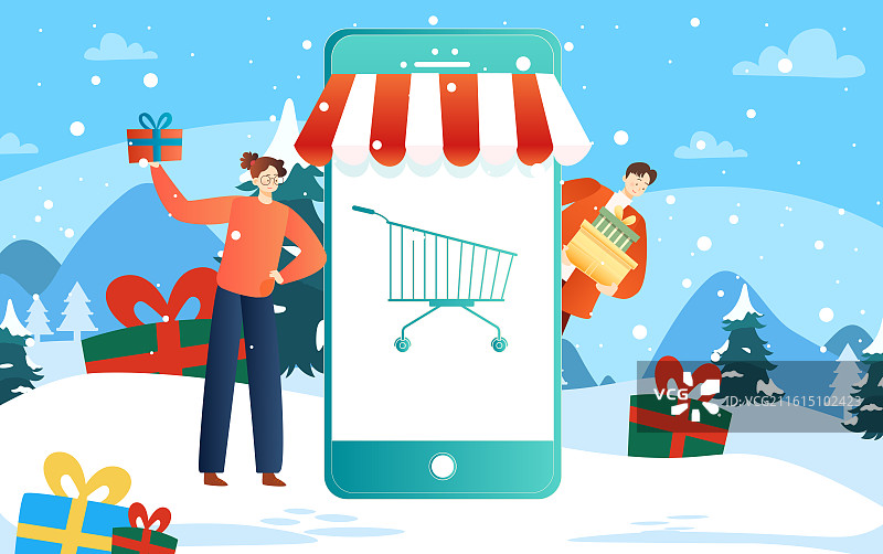 冬天雪地图片素材