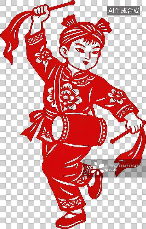 【AI数字艺术】腰鼓欢腾图片素材