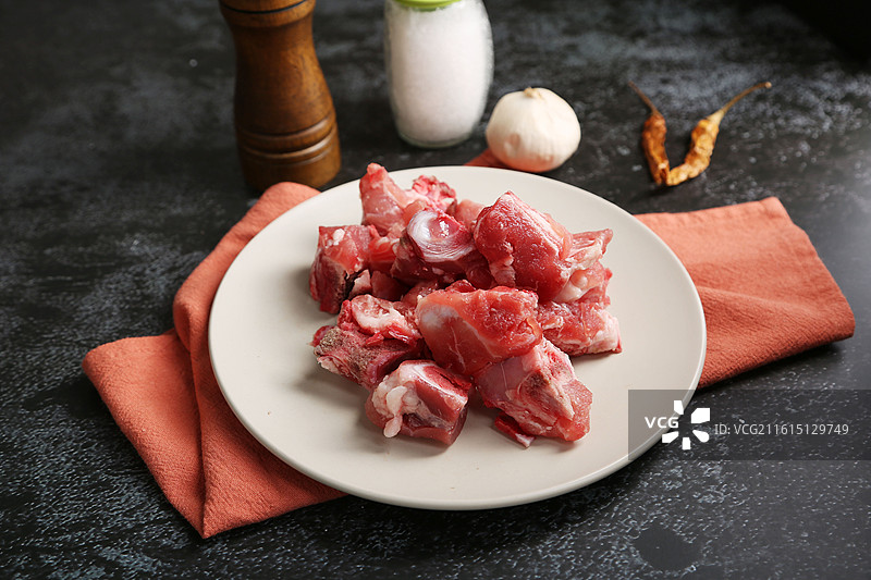 新鲜生排骨粒图片素材