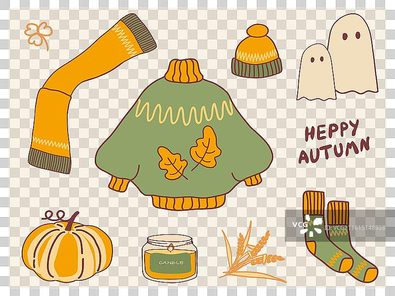 舒适的秋季主题服装图片素材