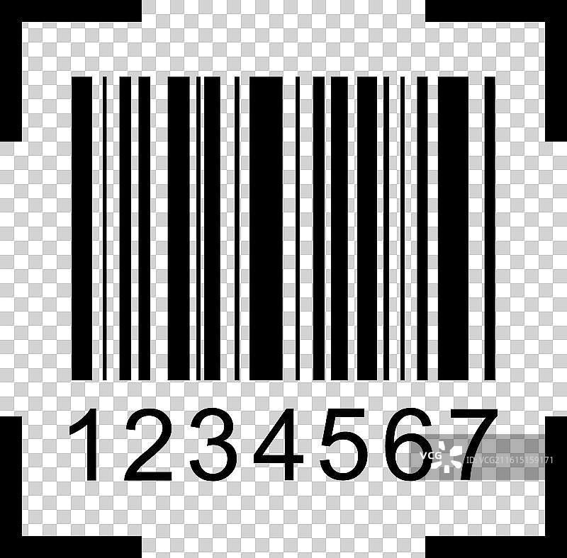 条形码图标，用于网页的条形码，平面设计，孤立图片素材