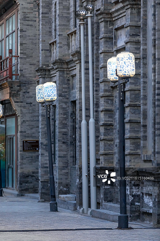 北京胡同，北京大栅栏前门大街胡同小巷图片素材