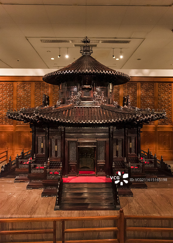 紫檀雕万春亭（比例1:5） 紫檀博物馆图片素材