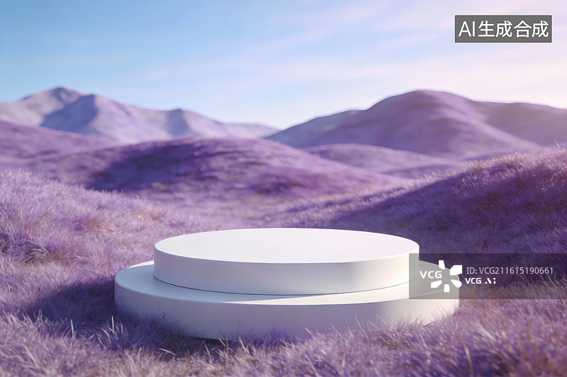 【AI数字艺术】电商背景图，产品展台，春天场景图片素材