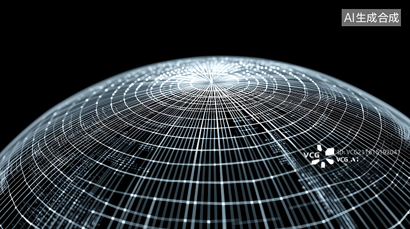 【AI数字艺术】互联网科技背景——数字地球图片素材