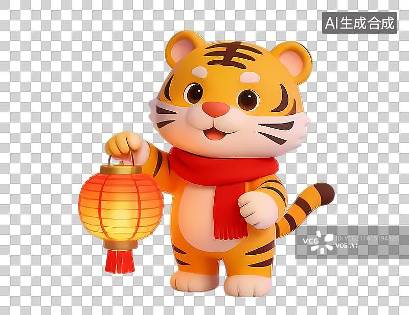 【AI数字艺术】卡通老虎形象图片素材