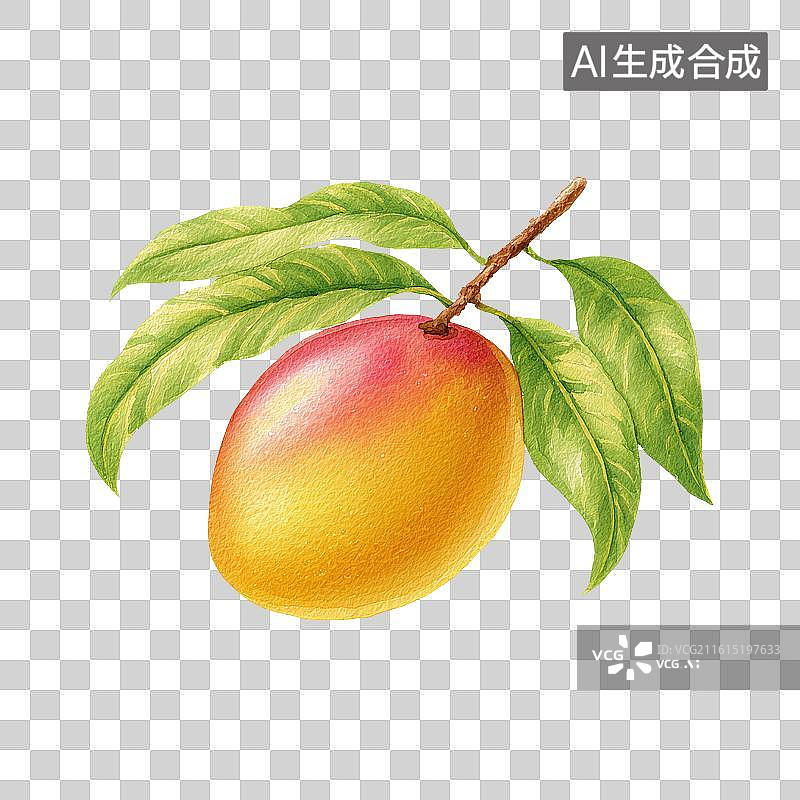 【AI数字艺术】水彩风芒果图片素材