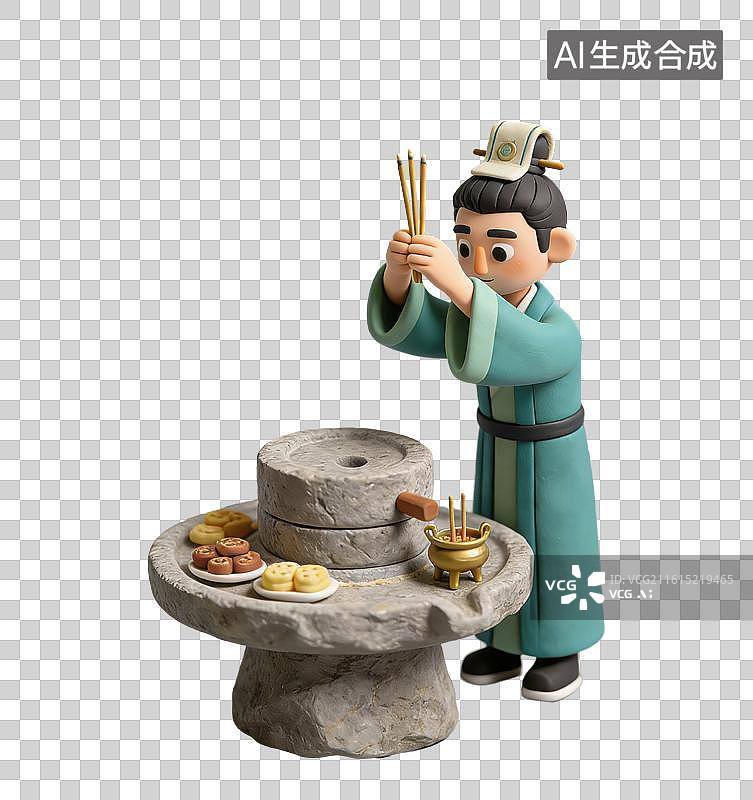 【AI数字艺术】农历正月初六祭石神石磨石碾春节过年年俗元素图片素材