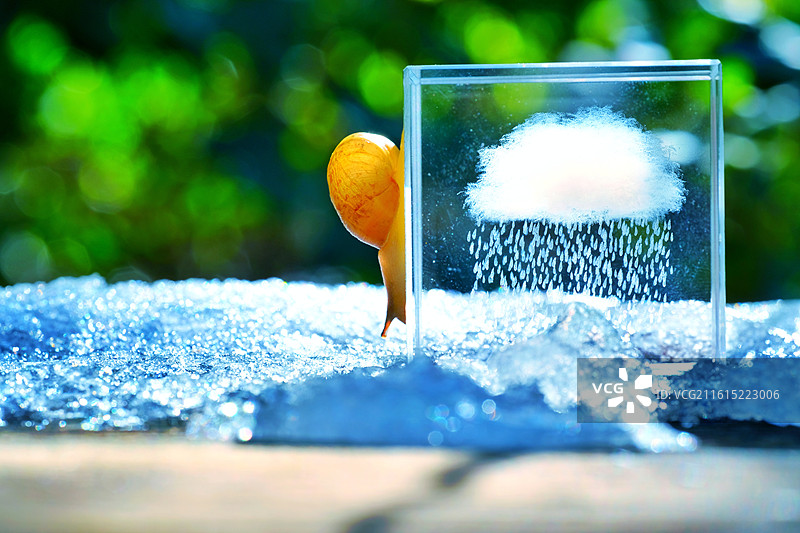 冬天。蜗牛。天气寒冷心情情绪云朵下雨图片素材