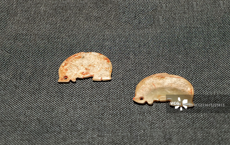 玉鱼 西周 陕西长安张家坡西周墓地 中国考古博物馆（中国历史研究院）宅兹中国展厅图片素材