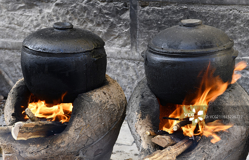 山东省济南市章丘区朱家峪古村 刷过盾图片素材