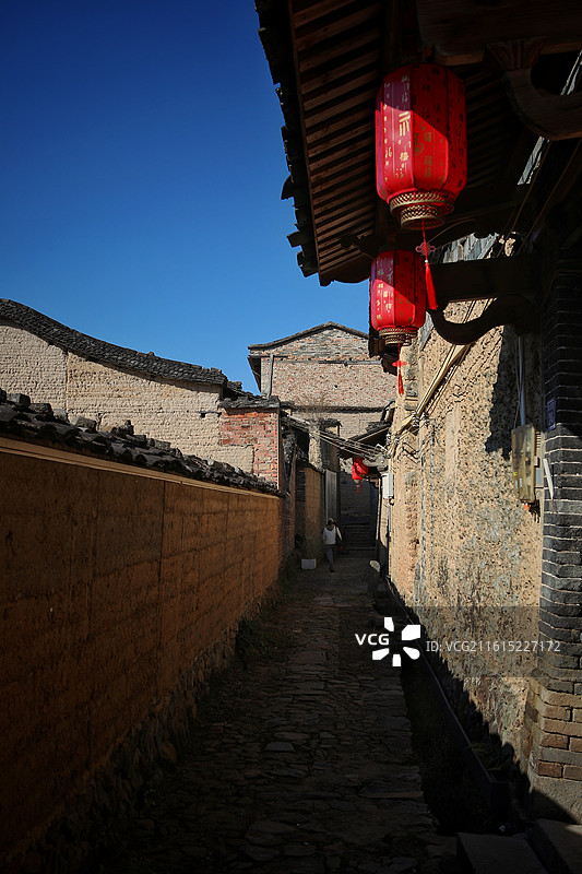 福建屏南县“漈下古村”一景图片素材