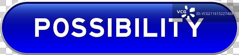 蓝色的药丸形状按钮，上面有文字图片素材